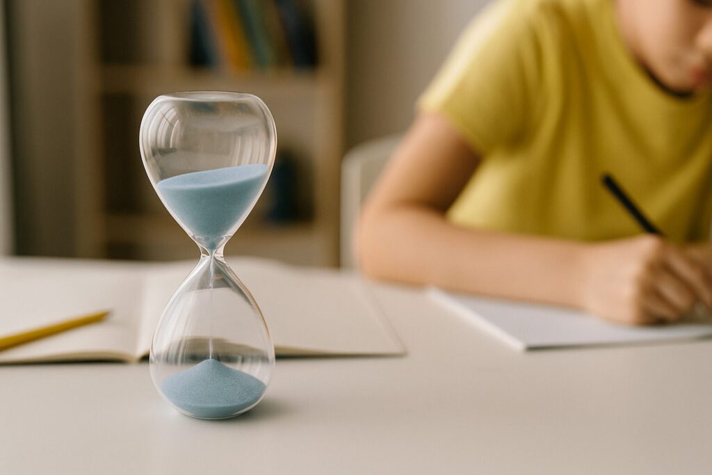 整理整頓された机と学習ルーティン